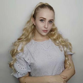 Хвост в оттенке блонд