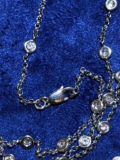 Колье белое золото бриллианты