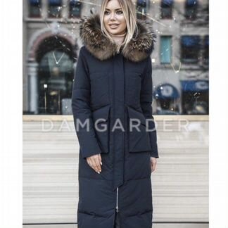 Пуховик с мехом длинный