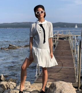 Платье Erma с коротким рукавом, XS-S