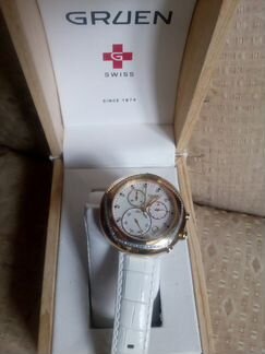 Часы Gruen chronograph diamonds -новые-оригинал