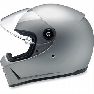 Мотошлем Интеграл Biltwell Lane Splitter Flat Silv