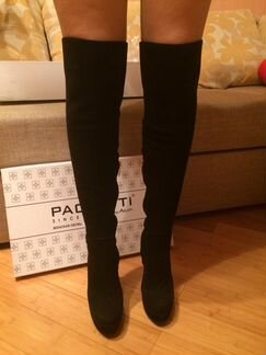 Сапоги женские замшевые