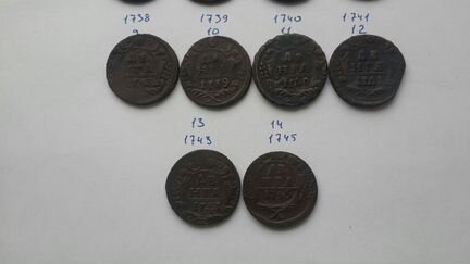 Деньга 1730-1731г