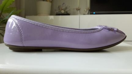 Сиреневые туфли-балетки