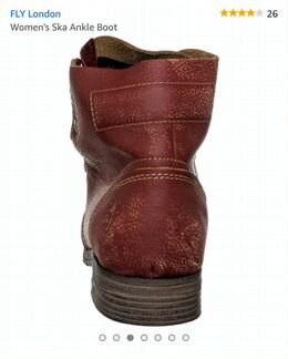 Fly London Ska Distressed Ankle Boots, новые