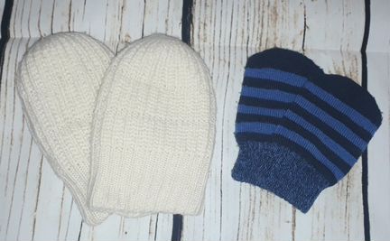 Варежки без пальцев для малышей