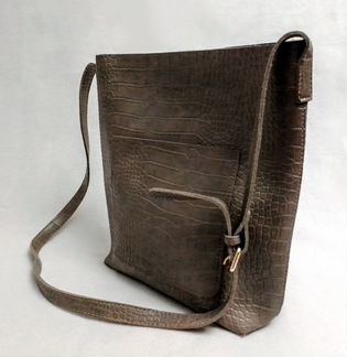 Сумка - шоппер новая, серо-коричневая