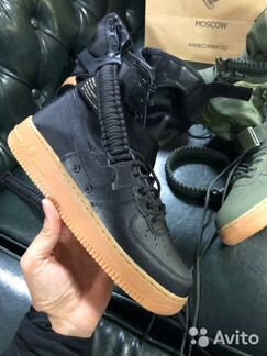 Высокие теплые кеды Nike Air Force на зиму