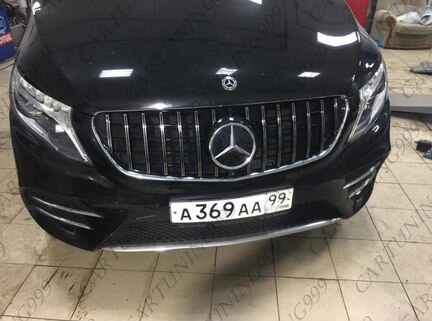 Решетка AMG GT Mercedes C klass Coupe хром с эмбле