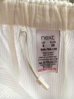 Ночнушка пижама шорты и майка Next новые 100 хлопо