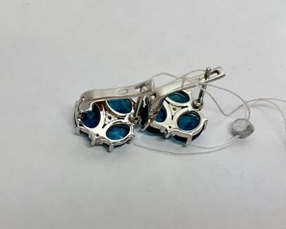 Комплект с лондонским топазом из серебра