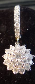 Красивые Серьги с Бриллиантами Золото 750