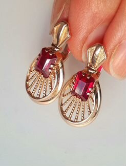 Золотые серьги СССР 