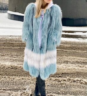 Шуба вязаная натуральная