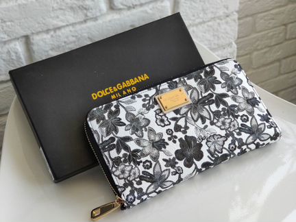 Женский клатч кожаный кошелёк D & G