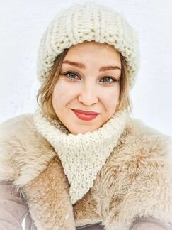 Шапка и снуд вязаные