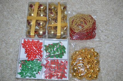 Бусы для елки, украшения на елку