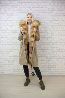 Парка с натуральным мехом