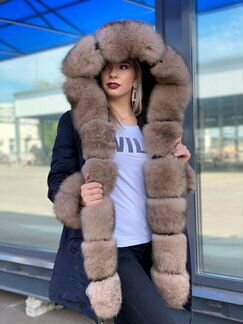 Парка с натуральным мехом