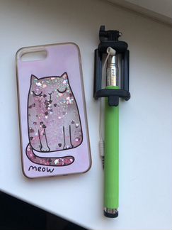 Чехол на iPhone 7 8 plus и селфи палка