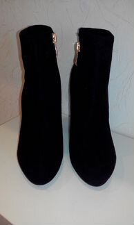Ботильоны замшевые черные, р-р 33