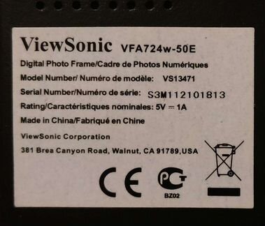 Aбcолютно нoвая цифровая рамка View Sоnic VFA 724w