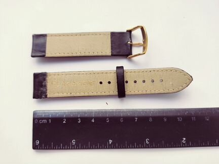 Чёрный кожаный ремешок для часов L18