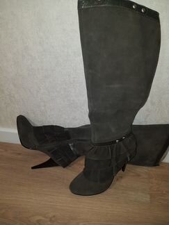 Новые сапоги замша