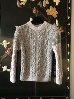 Новый свитер серый шерсть меринос