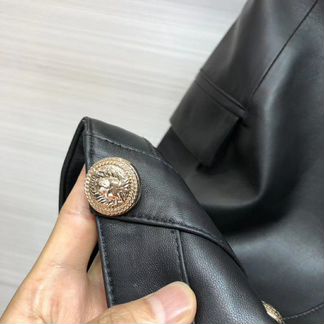 Юбка кожаная Balmain