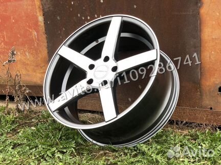 Диски разноширокие бмв vossen CV3 черные с полиров