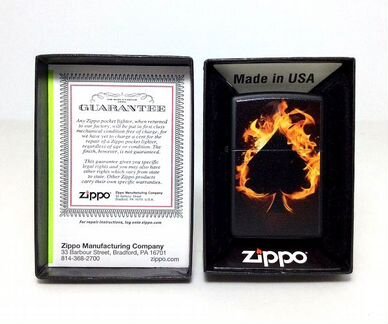 Зажигалка Zippo 0242 Fiery Ace of Spades