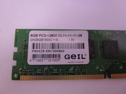 Оперативная память 8Gb Geil 1600Mhz GN38GB1600C11S