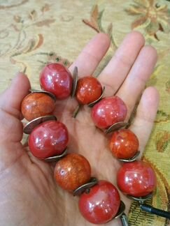 Колье бусы коралловые