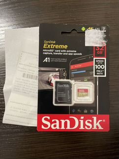 Карта памяти SanDisk Extreme microsdhc 32GB