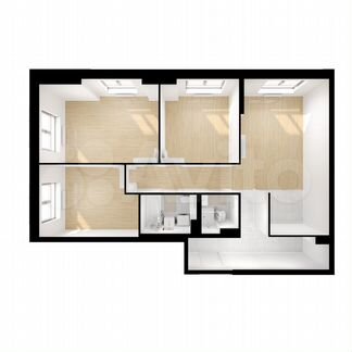 3-к квартира, 89.1 м², 14/33 эт.