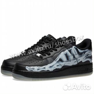 Nike Air Force 1 skeleton черные