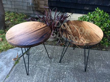 Круглый стол из среза дерева, S089
