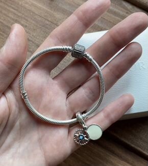 Браслет Pandora с шармом, 16 см