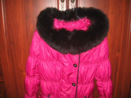 Пуховик с шапкой