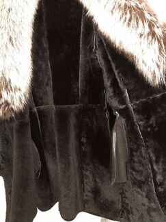 Натуральная дубленка 44-46 с воротником чернобурки