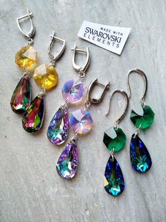 Серьги Сваровски Swarovski в подарочной упаковке