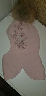 Зимняя шапка-шлем(50-52 ) +варежки(2-3) Mothercare