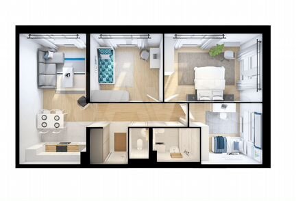 3-к квартира, 78.6 м², 7/22 эт.