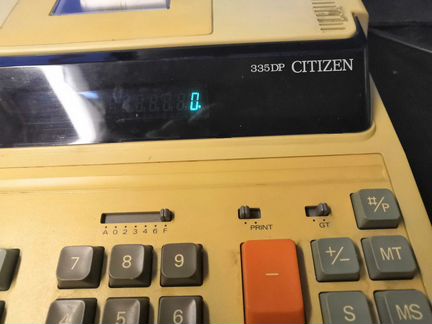 Калькулятор с печатью citizen 335 dp работающий