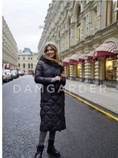 Пуховик новый стеганый женский с поясом