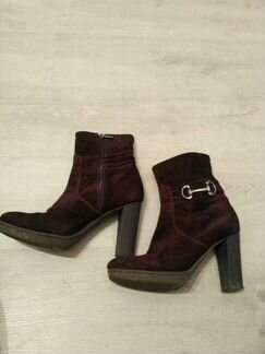 Сапоги из натуральной замши