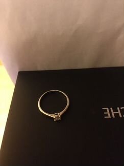 Кольцо, белое золото и бриллиант