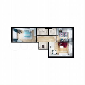 2-к квартира, 71.7 м², 2/25 эт.